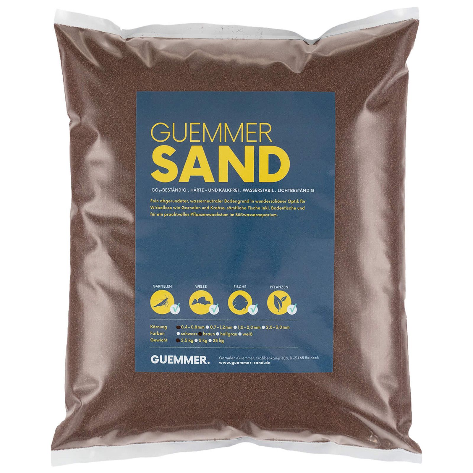Guemmer砂-棕色- 0,4-0,8毫米